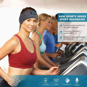 Écouteurs Bluetooth bandeau sport sommeil, masque yeux musical sans fil