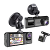 Dash Cam 1080P, IR, 3 Caméras, Enregistrement Boucle